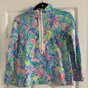 Lilly Pulitzer Girls XL “Mermaid Cove” Quarter Zip